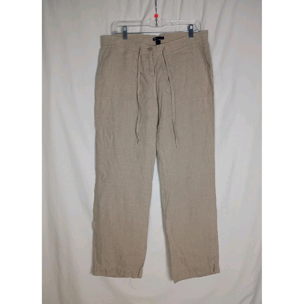 Vintage GAP Tan  Linen pants Womens Size 6 Straight Leg